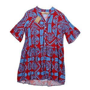 Dana Ashkenazi Made in Italy Midi Oversized Babydoll Beachy Dress OS